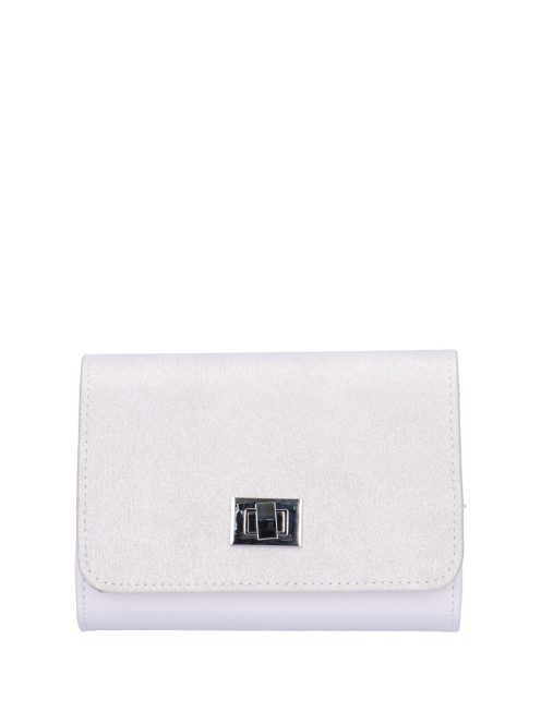 Karen Zuza fehér-ezüst rostbőr női oldaltáska