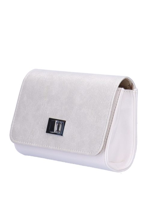 Karen Zuza fehér-ezüst rostbőr női oldaltáska