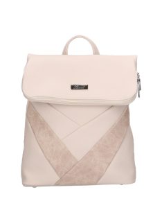 Karen Mati bézs virágos rostbőr női hátizsák