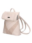 Karen Mati bézs virágos rostbőr női hátizsák