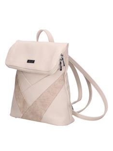 Karen Mati bézs virágos rostbőr női hátizsák