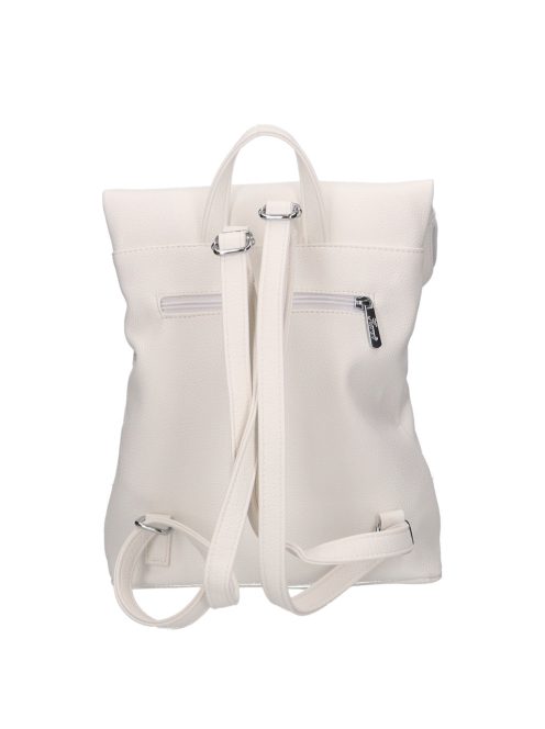 Karen Mati fehér virágos rostbőr női hátizsák