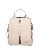 Karen Fedele bézs-fekete rostbőr női hátizsák/válltáska