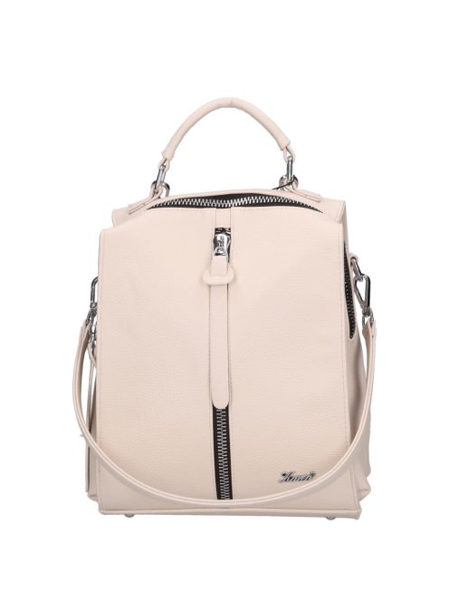 Karen Fedele bézs-fekete rostbőr női hátizsák/válltáska