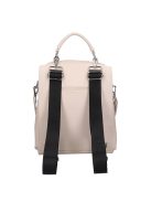 Karen Fedele bézs-fekete rostbőr női hátizsák/válltáska
