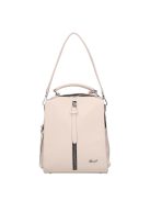 Karen Fedele bézs-fekete rostbőr női hátizsák/válltáska