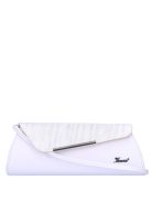 Karen Isa fehér-ezüst rostbőr női alkalmi táska