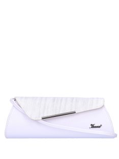 Karen Isa fehér-ezüst rostbőr női alkalmi táska