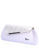 Karen Isa fehér-ezüst rostbőr női alkalmi táska