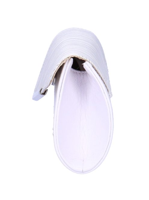 Karen Isa fehér-ezüst rostbőr női alkalmi táska