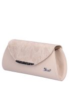 Karen Sisi bézs-drapp virágos rostbőr női alkalmi táska