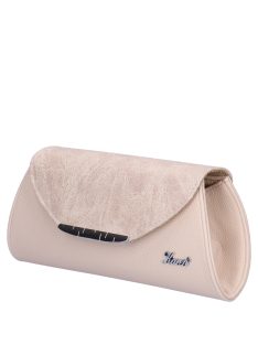 Karen Sisi bézs-drapp virágos rostbőr női alkalmi táska