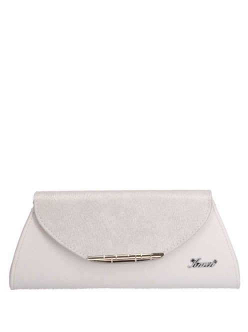 Karen Sisi fehér-ezüst rostbőr női alkalmi táska