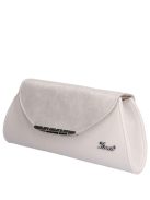 Karen Sisi fehér-ezüst rostbőr női alkalmi táska
