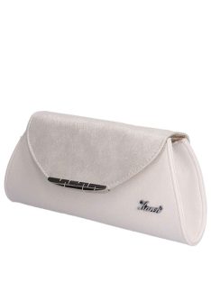 Karen Sisi fehér-ezüst rostbőr női alkalmi táska