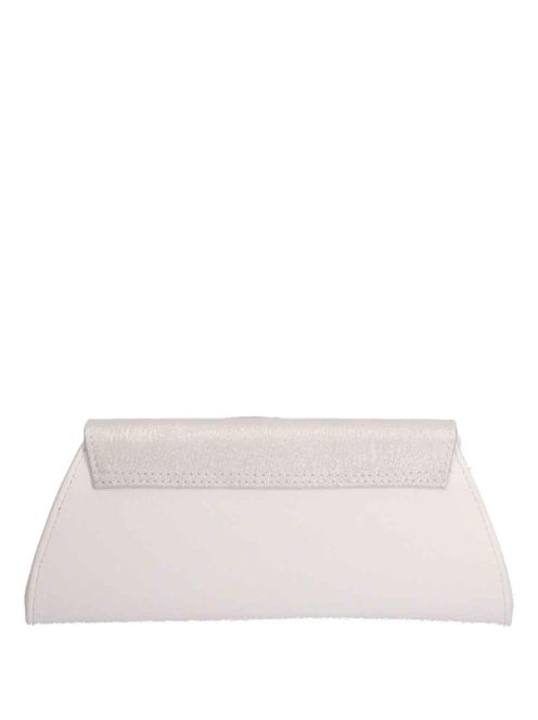 Karen Sisi fehér-ezüst rostbőr női alkalmi táska