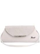 Karen Sisi fehér-ezüst rostbőr női alkalmi táska