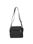 Karen Flora fekete steppelt rostbőr női oldaltáska