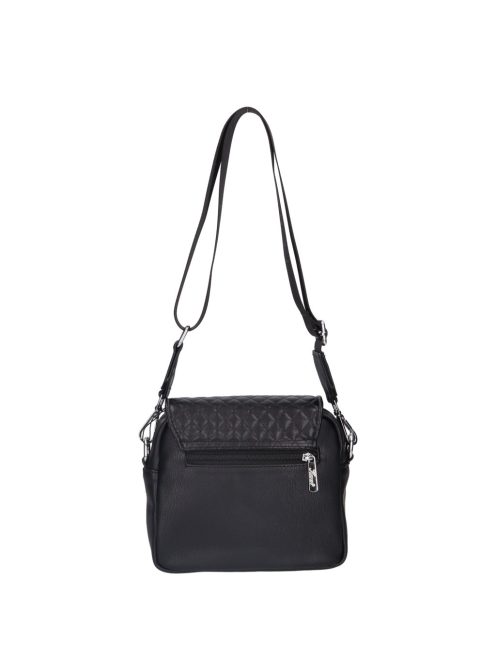 Karen Flora fekete steppelt rostbőr női oldaltáska
