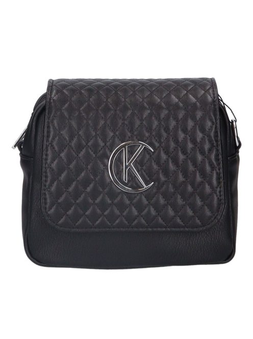 Karen Flora fekete steppelt rostbőr női oldaltáska