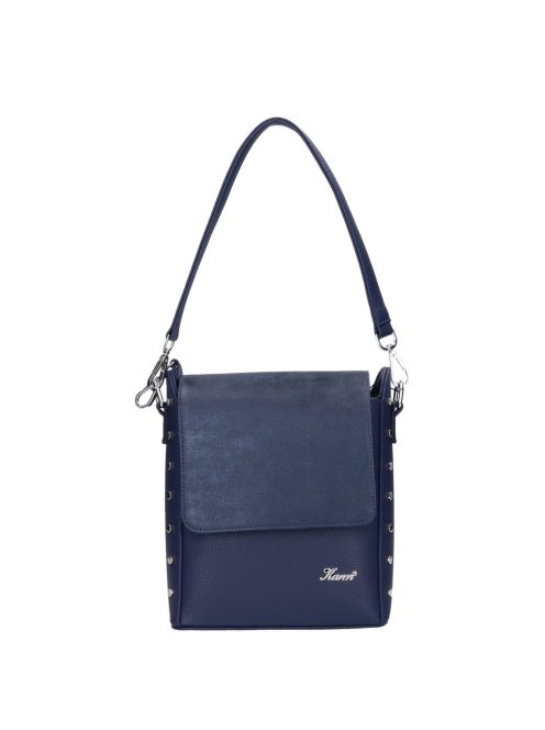 Karen Marika kék rostbőr női oldaltáska
