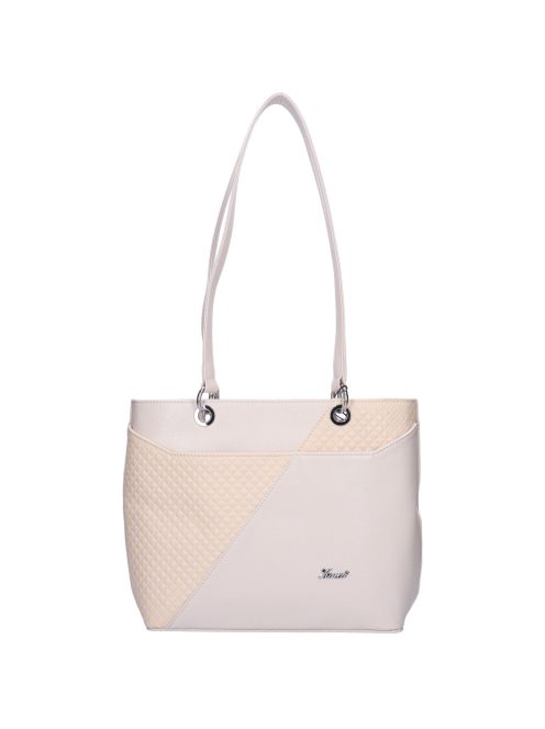 Karen Oktawia bézs steppelt rostbőr női válltáska