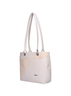 Karen Oktawia bézs steppelt rostbőr női válltáska