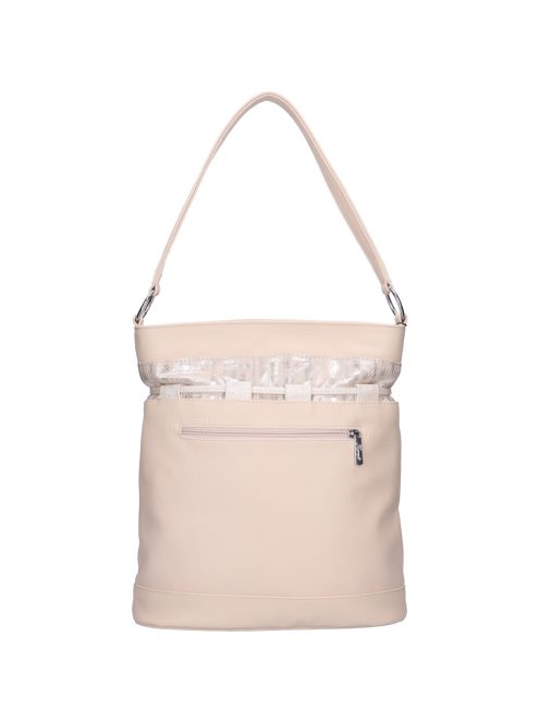 Karen Olka bézs-rose gold rostbőr női válltáska