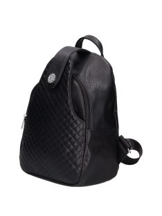 Karen Wincent fekete steppelt rostbőr női hátizsák