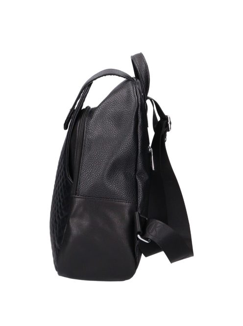 Karen Wincent fekete steppelt rostbőr női hátizsák