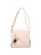 Karen Arletta bézs-drapp virágos rostbőr női oldaltáska