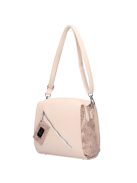 Karen Arletta bézs-drapp virágos rostbőr női oldaltáska