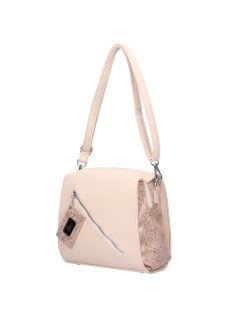 Karen Arletta bézs-drapp virágos rostbőr női oldaltáska