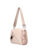 Karen Arletta bézs-drapp virágos rostbőr női oldaltáska