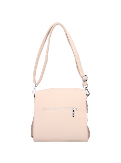 Karen Arletta bézs-drapp virágos rostbőr női oldaltáska