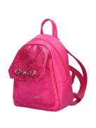 Karen Czarek rózsaszín virágos rostbőr kicsi női hátizsák
