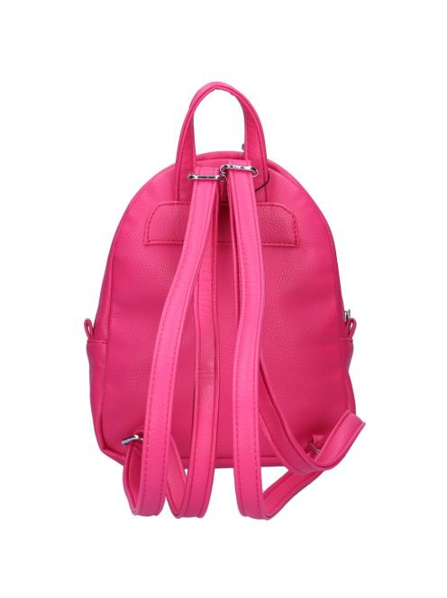 Karen Czarek rózsaszín virágos rostbőr kicsi női hátizsák