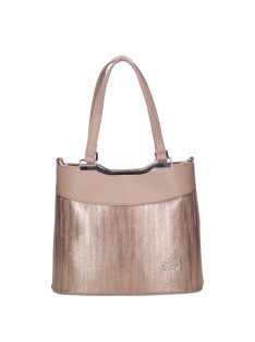 Karen Melanja drapp-rose gold rostbőr női kézitáska