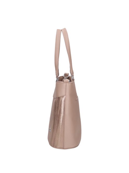 Karen Melanja drapp-rose gold rostbőr női kézitáska