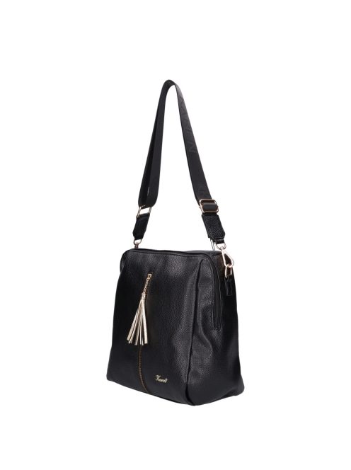 Karen Ce-Afra fekete rostbőr női oldaltáska