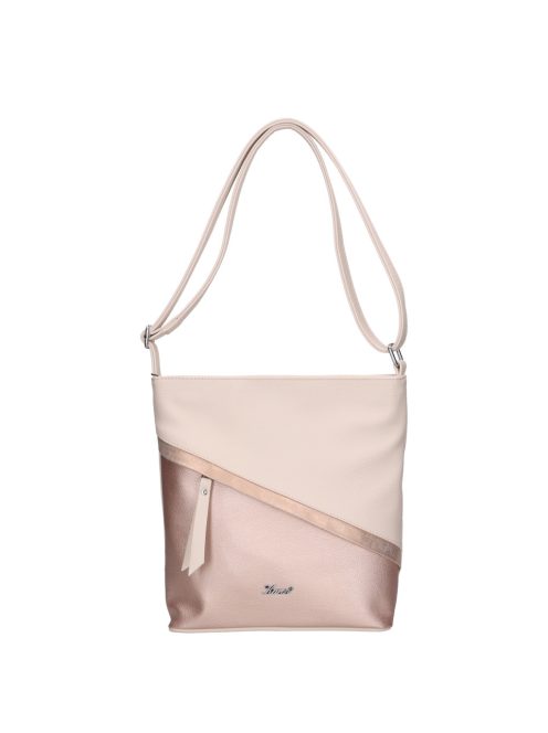 Karen Ce-Zonia bézs-rose gold rostbőr női oldaltáska