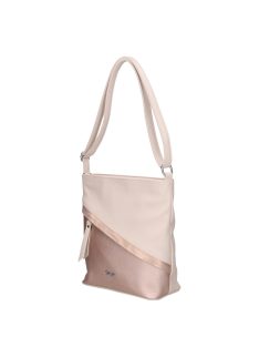 Karen Ce-Zonia bézs-rose gold rostbőr női oldaltáska