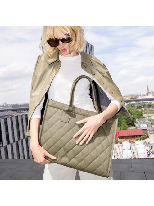 Reisenthel daily shopper zöld steppelt női kézitáska