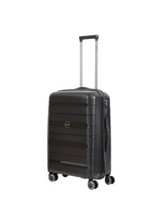 Hachi Denver fekete 4 kerekű közepes bőrönd