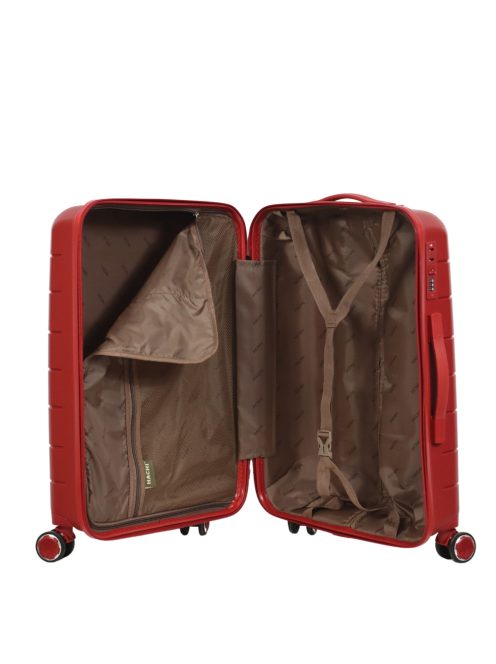 Hachi Denver piros 4 kerekű közepes bőrönd