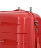 Hachi Denver piros 4 kerekű közepes bőrönd