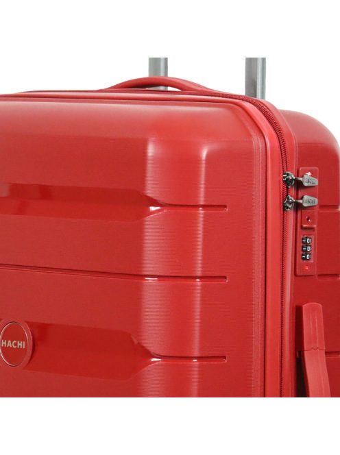 Hachi Denver piros 4 kerekű közepes bőrönd