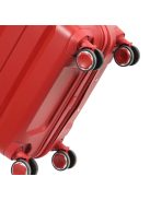 Hachi Denver piros 4 kerekű közepes bőrönd