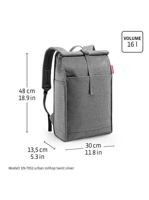 Reisenthel urban rolltop rózsaszín női hátizsák