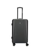 Enrico Benetti Edmonton fekete 4 kerekű közepes bőrönd